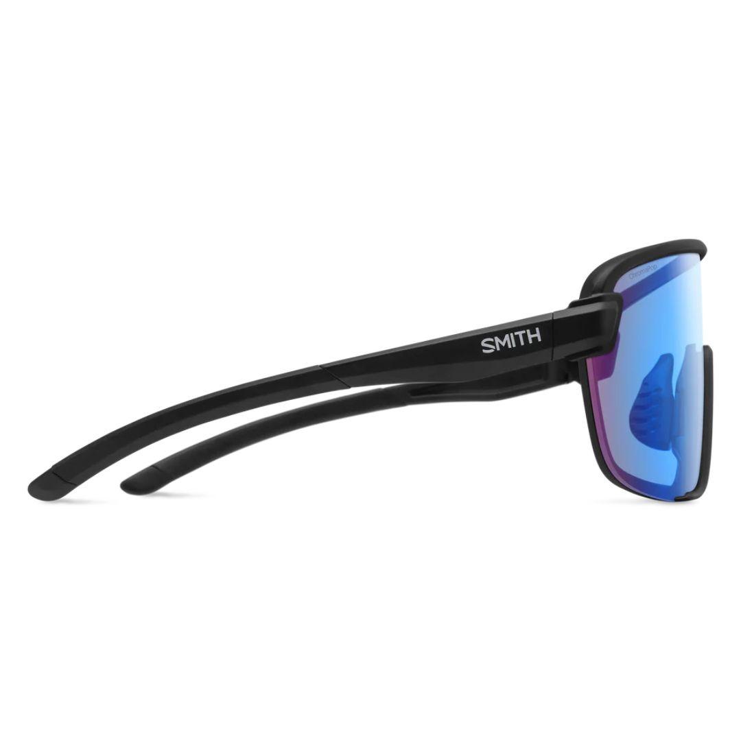 Smith Bobcat Sunglasses - Matte Black/ChromaPop Low Light Rose Blue Mirror